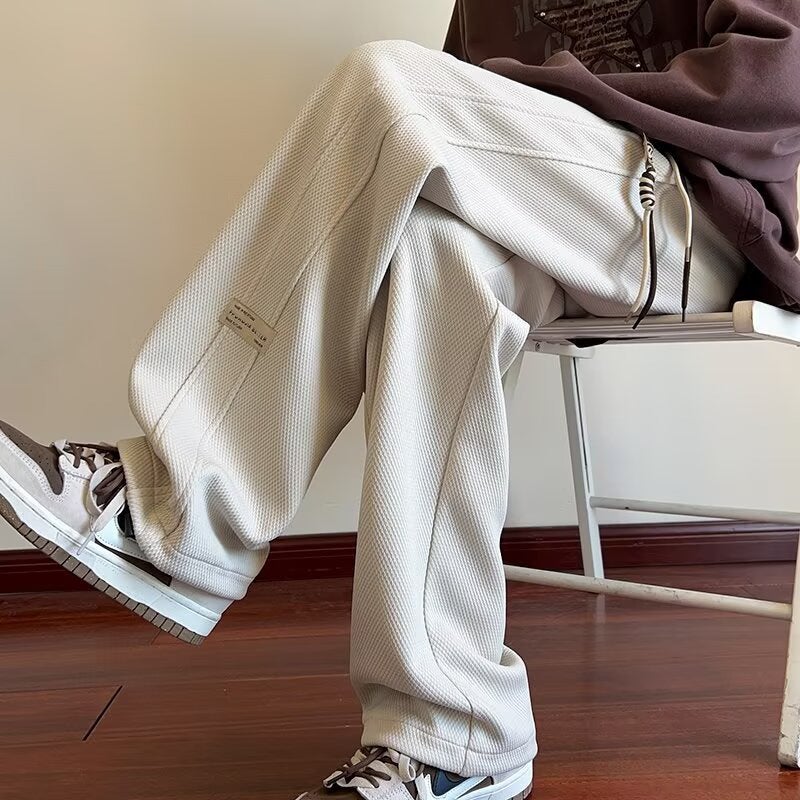 Jacaranda Fashion Brand White Pants Men'S Boys Straight Tube Loose Wide Leg Sports Casual Pants - Image 5